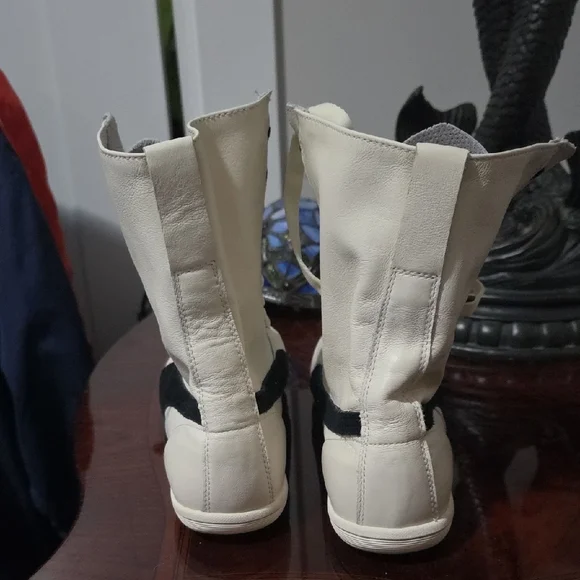 Puma Women's High-Top Cream and Black Sneakers - Picture 7 of 11